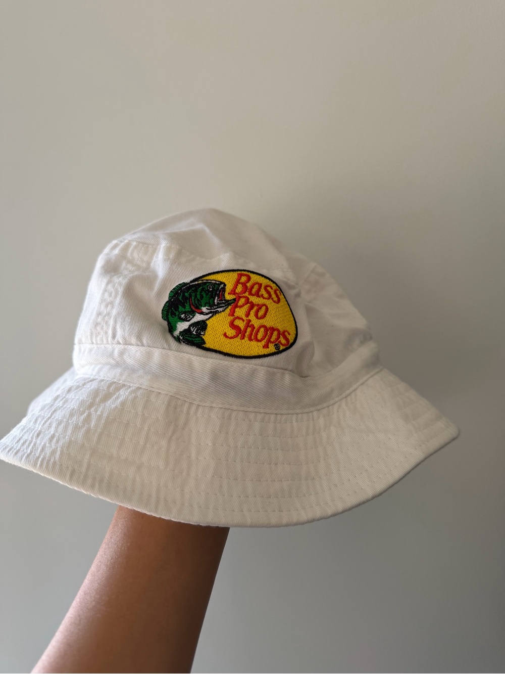 Bass Pro Shops White Bucket Hat